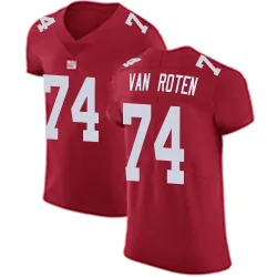 Men's Greg Van Roten New York Giants No.74 Elite Alternate Vapor Untouchable Jersey - Red