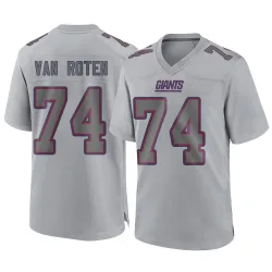 Men's Greg Van Roten New York Giants No.74 Game Atmosphere Fashion Jersey - Gray