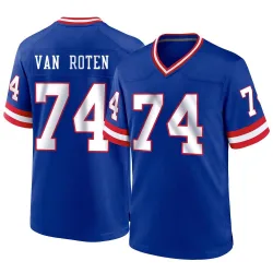 Men's Greg Van Roten New York Giants No.74 Game Classic Jersey - Royal