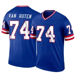 Men's Greg Van Roten New York Giants No.74 Legend Classic Jersey - Royal