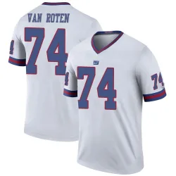 Men's Greg Van Roten New York Giants No.74 Legend Color Rush Jersey - White