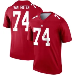Men's Greg Van Roten New York Giants No.74 Legend Inverted Jersey - Red
