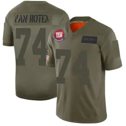 Men's Greg Van Roten New York Giants No.74 Limited 2019 Salute to Service Jersey - Camo