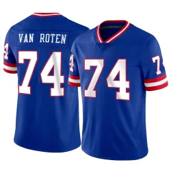 Men's Greg Van Roten New York Giants No.74 Limited Classic Vapor Jersey