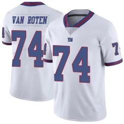 Men's Greg Van Roten New York Giants No.74 Limited Color Rush Jersey - White