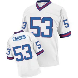 Men's Harry Carson New York Giants No.53 Authentic Throwback Jersey - White