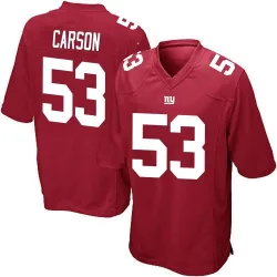 Men's Harry Carson New York Giants No.53 Game Alternate Jersey - Red