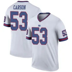 Men's Harry Carson New York Giants No.53 Legend Color Rush Jersey - White