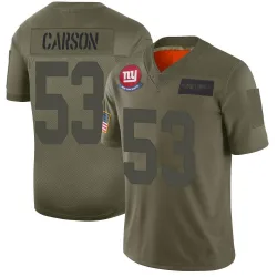 Men's Harry Carson New York Giants No.53 Limited 2019 Salute to Service Jersey - Camo