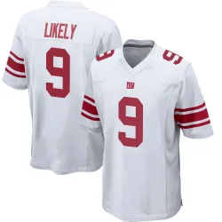 Men's Isaiah Likely New York Giants No.9 Game Jersey - White
