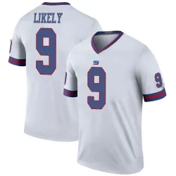 Men's Isaiah Likely New York Giants No.9 Legend Color Rush Jersey - White