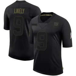 Men's Isaiah Likely New York Giants No.9 Limited 2020 Salute To Service Retired Jersey - Black