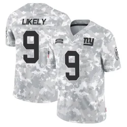 Men's Isaiah Likely New York Giants No.9 Limited 2024 Salute to Service Jersey - Arctic Camo