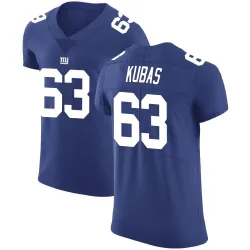 Men's Jake Kubas New York Giants No.63 Elite Team Color Vapor Untouchable Jersey - Royal