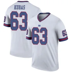 Men's Jake Kubas New York Giants No.63 Legend Color Rush Jersey - White