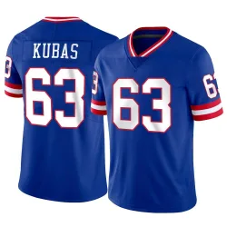 Men's Jake Kubas New York Giants No.63 Limited Classic Vapor Jersey