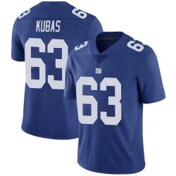 Men's Jake Kubas New York Giants No.63 Limited Team Color Vapor Untouchable Jersey - Royal