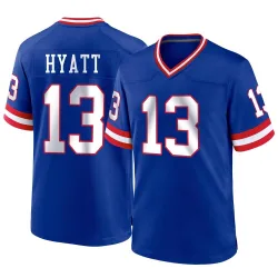 Men's Jalin Hyatt New York Giants No.13 Game Classic Jersey - Royal