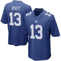 Men's Jalin Hyatt New York Giants No.13 Game Team Color Jersey - Royal