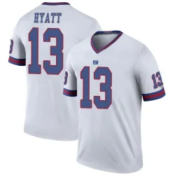 Men's Jalin Hyatt New York Giants No.13 Legend Color Rush Jersey - White