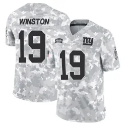 Men's Jameis Winston New York Giants No.19 Limited 2024 Salute to Service Jersey - Arctic Camo