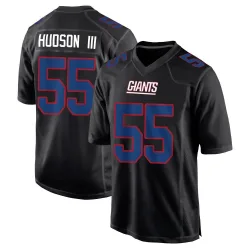 Men's James Hudson III New York Giants No.55 Game Carbon Fashion Jersey - Black