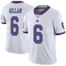 Men's Jamie Gillan New York Giants No.6 Limited Color Rush Jersey - White