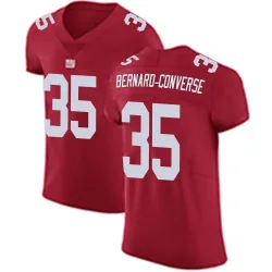 Men's Jarrick Bernard-Converse New York Giants No.35 Elite Alternate Vapor Untouchable Jersey - Red