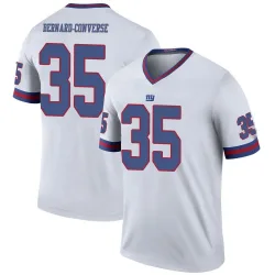 Men's Jarrick Bernard-Converse New York Giants No.35 Legend Color Rush Jersey - White