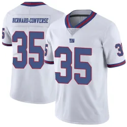 Men's Jarrick Bernard-Converse New York Giants No.35 Limited Color Rush Jersey - White