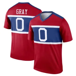 Men's Jarrod Gray New York Giants No.0 Legend Century Alternate Jersey - Red
