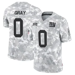 Men's Jarrod Gray New York Giants No.0 Limited 2024 Salute to Service Jersey - Arctic Camo