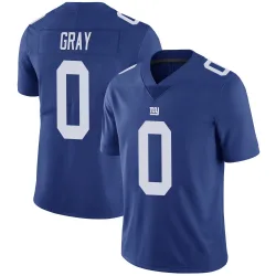 Men's Jarrod Gray New York Giants No.0 Limited Team Color Vapor Untouchable Jersey - Royal