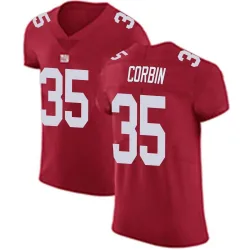 Men's Jashaun Corbin New York Giants No.35 Elite Alternate Vapor Untouchable Jersey - Red
