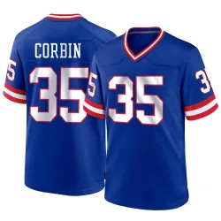 Men's Jashaun Corbin New York Giants No.35 Game Classic Jersey - Royal