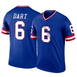 Men's Jaxson Dart New York Giants No.6 Legend Classic Jersey - Royal
