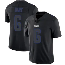 Men's Jaxson Dart New York Giants No.6 Limited Jersey - Black Impact