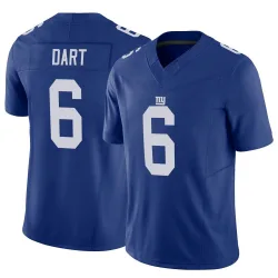 Men's Jaxson Dart New York Giants No.6 Limited Vapor F.U.S.E. Jersey - Royal