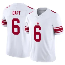 Men's Jaxson Dart New York Giants No.6 Limited Vapor F.U.S.E. Jersey - White