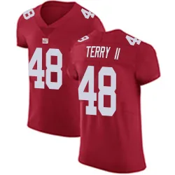 Men's Jermaine Terry II New York Giants No.48 Elite Alternate Vapor Untouchable Jersey - Red