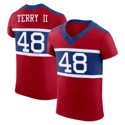 Men's Jermaine Terry II New York Giants No.48 Elite Century Alternate Vapor F.U.S.E. Jersey - Red