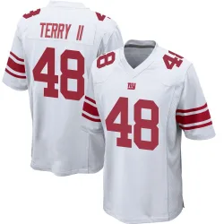 Men's Jermaine Terry II New York Giants No.48 Game Jersey - White