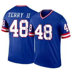 Men's Jermaine Terry II New York Giants No.48 Legend Classic Jersey - Royal