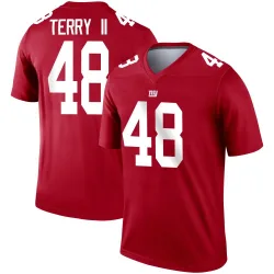 Men's Jermaine Terry II New York Giants No.48 Legend Inverted Jersey - Red