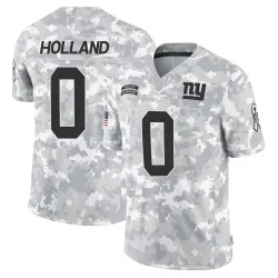 Men's Jevon Holland New York Giants No.0 Limited 2024 Salute to Service Jersey - Arctic Camo