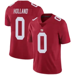 Men's Jevon Holland New York Giants No.0 Limited Alternate Vapor Untouchable Jersey - Red