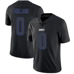 Men's Jevon Holland New York Giants No.0 Limited Jersey - Black Impact