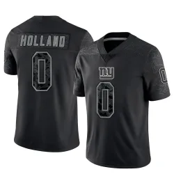 Men's Jevon Holland New York Giants No.0 Limited Reflective Jersey - Black