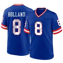 Men's Jevon Holland New York Giants No.8 Game Classic Jersey - Royal