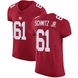 Men's John Michael Schmitz Jr. New York Giants No.61 Elite Alternate Vapor Untouchable Jersey - Red